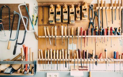 Rangements en bois pour outils de bricolage