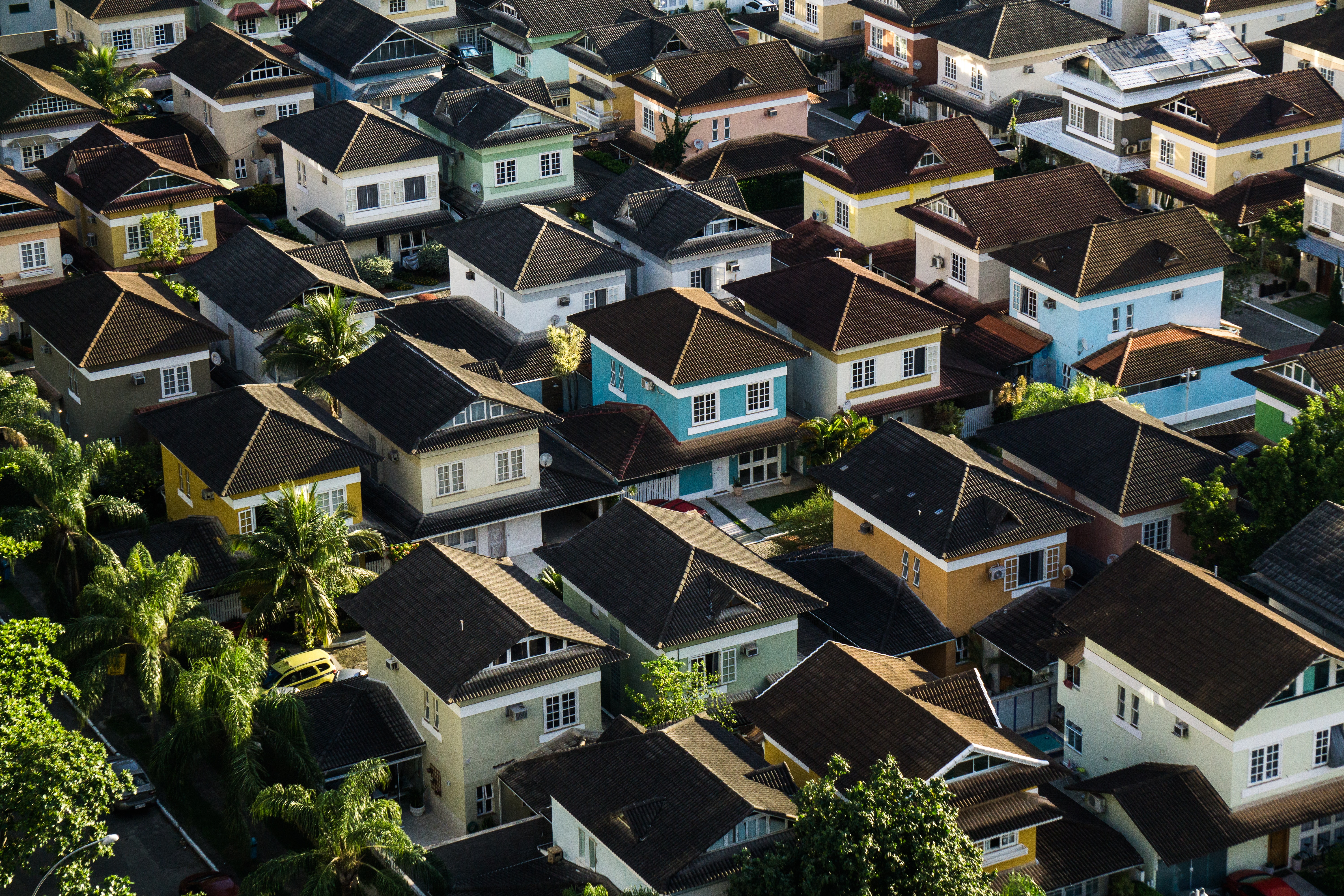 quartier residentiel vu de haut